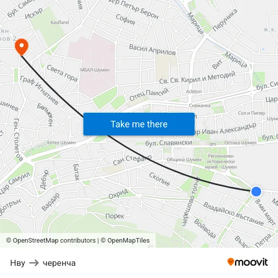 Нву to черенча map