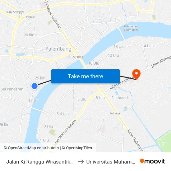 Jalan Ki Rangga Wirasantika, 273-282 to Universitas Muhammadiyah map