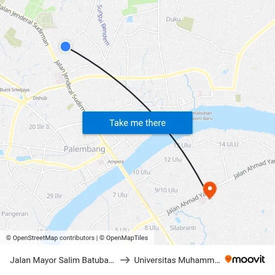 Jalan Mayor Salim Batubara, 2316 to Universitas Muhammadiyah map