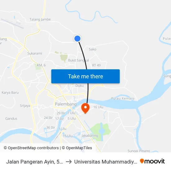 Jalan Pangeran Ayin, 503 to Universitas Muhammadiyah map