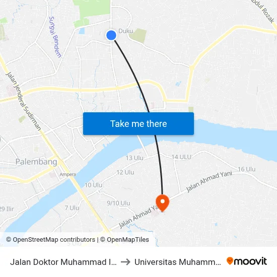 Jalan Doktor Muhammad Isa, 999 to Universitas Muhammadiyah map
