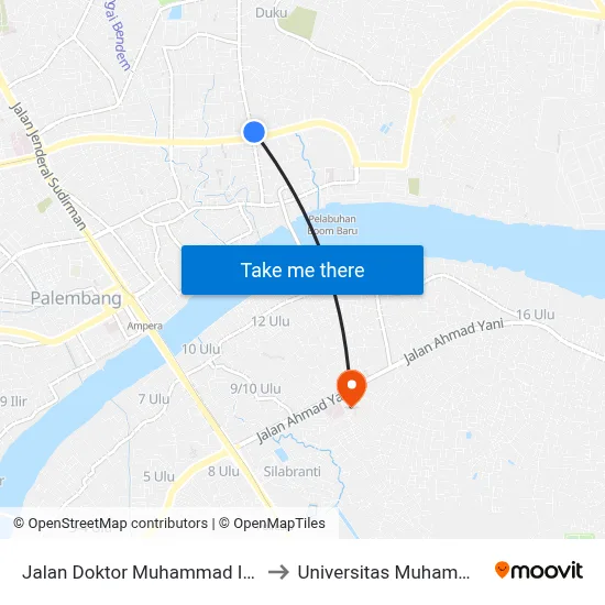 Jalan Doktor Muhammad Isa, 133d to Universitas Muhammadiyah map