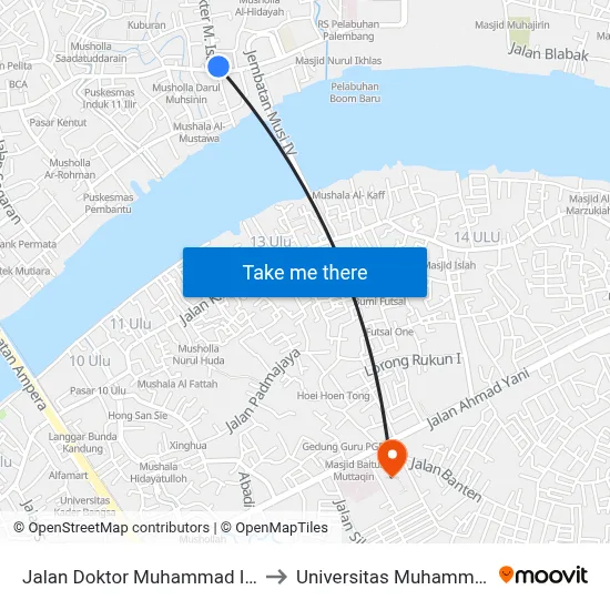 Jalan Doktor Muhammad Isa, 563 to Universitas Muhammadiyah map