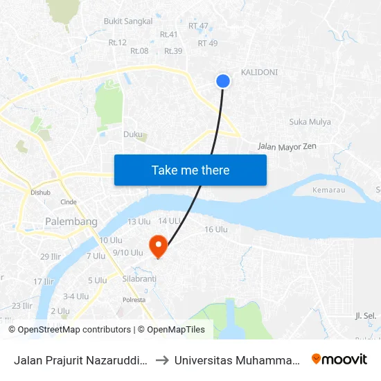 Jalan Prajurit Nazaruddin, 33 to Universitas Muhammadiyah map