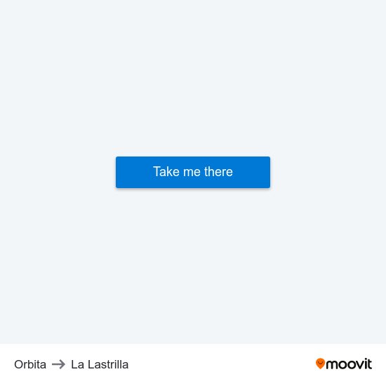 Orbita to La Lastrilla map