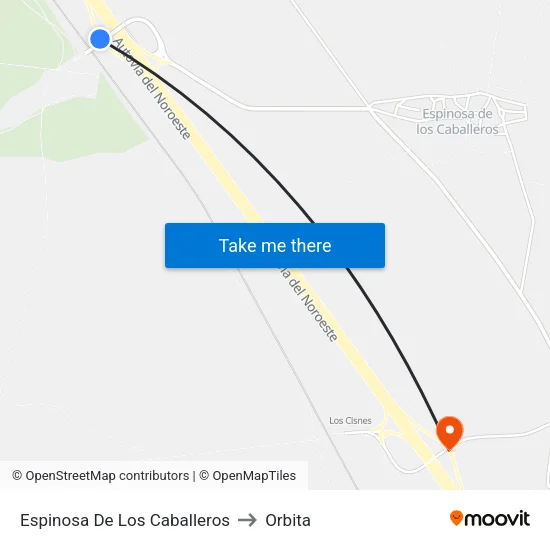 Espinosa De Los Caballeros to Orbita map