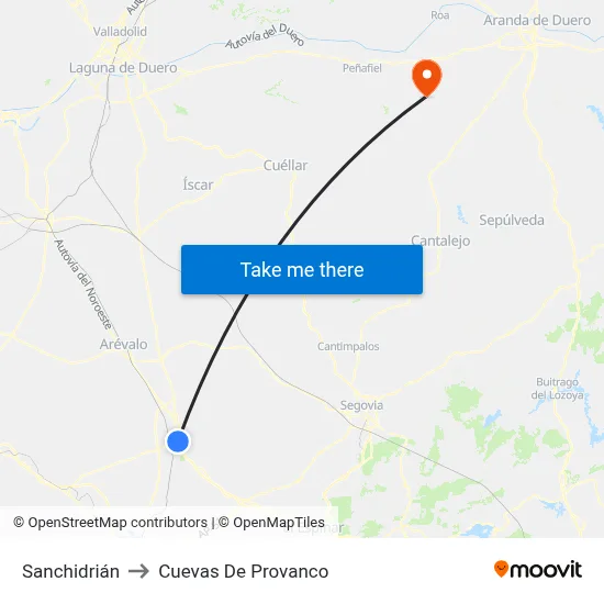 Sanchidrián to Cuevas De Provanco map