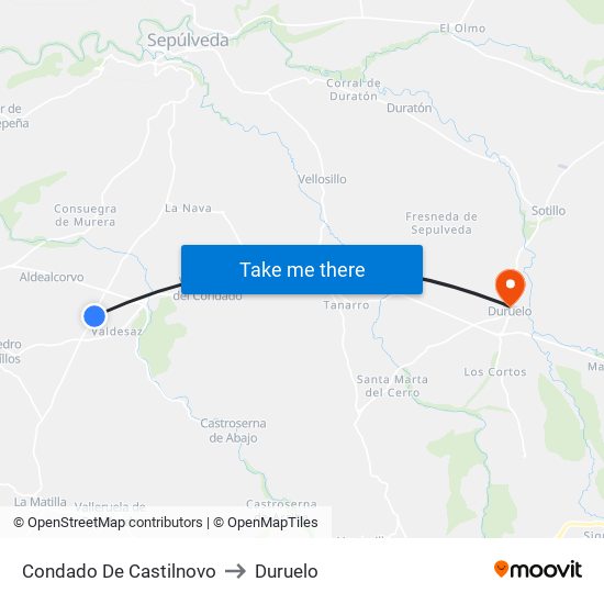 Condado De Castilnovo to Duruelo map