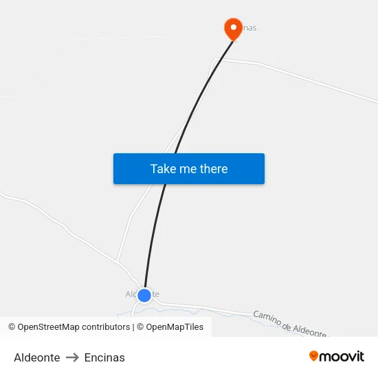 Aldeonte to Encinas map