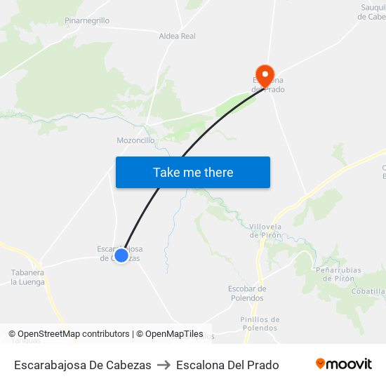 Escarabajosa De Cabezas to Escalona Del Prado map