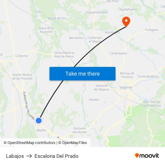 Labajos to Escalona Del Prado map