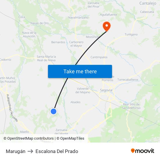 Marugán to Escalona Del Prado map