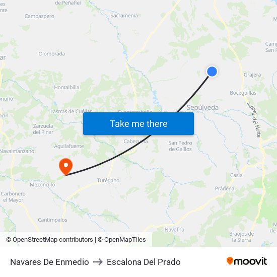 Navares De Enmedio to Escalona Del Prado map