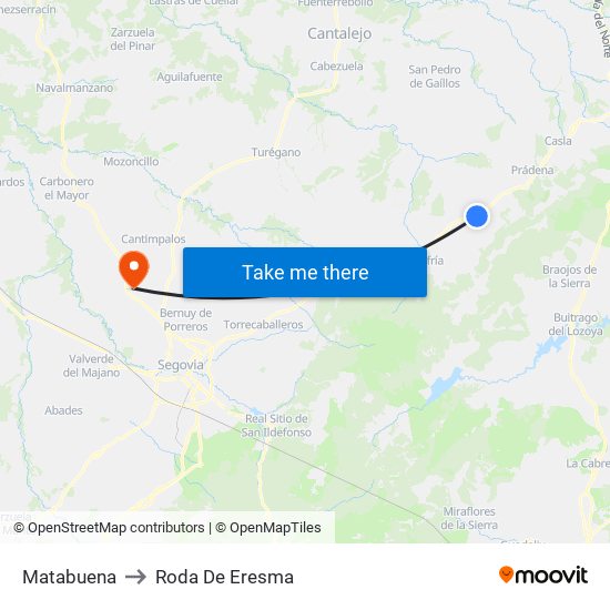 Matabuena to Roda De Eresma map
