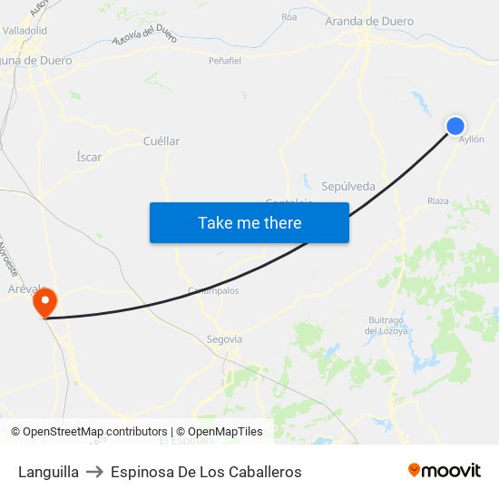 Languilla to Espinosa De Los Caballeros map