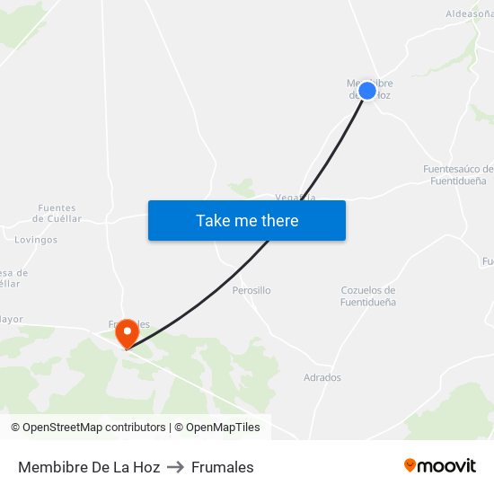 Membibre De La Hoz to Frumales map