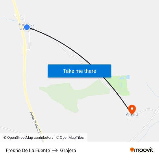 Fresno De La Fuente to Grajera map