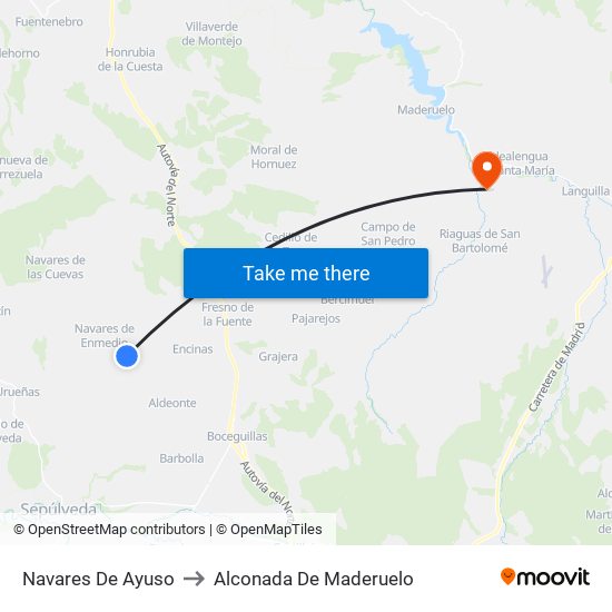 Navares De Ayuso to Alconada De Maderuelo map