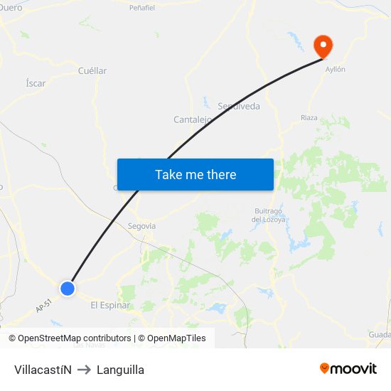 Villacastí­N to Languilla map