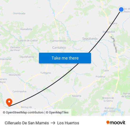 Cilleruelo De San Mamés to Los Huertos map