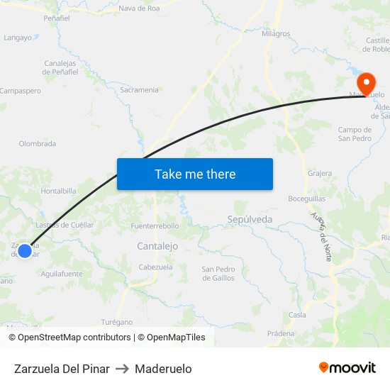 Zarzuela Del Pinar to Maderuelo map