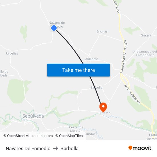Navares De Enmedio to Barbolla map