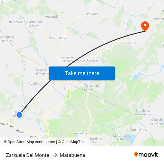 Zarzuela Del Monte to Matabuena map