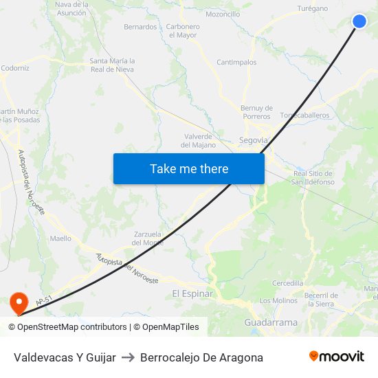 Valdevacas Y Guijar to Berrocalejo De Aragona map
