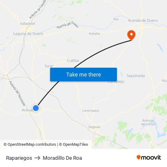 Rapariegos to Moradillo De Roa map