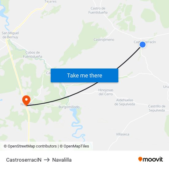 Castroserrací­N to Navalilla map