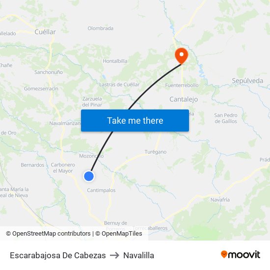 Escarabajosa De Cabezas to Navalilla map