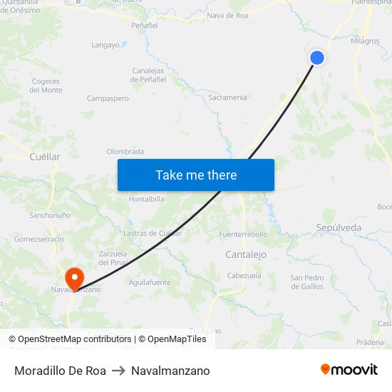 Moradillo De Roa to Navalmanzano map