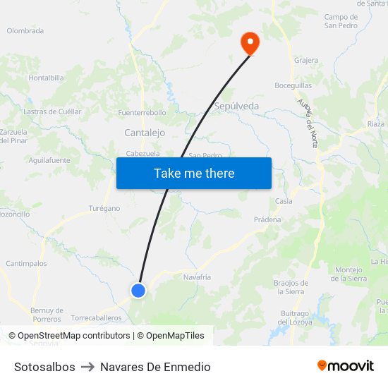 Sotosalbos to Navares De Enmedio map