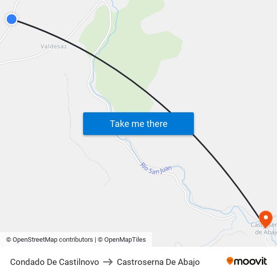 Condado De Castilnovo to Castroserna De Abajo map