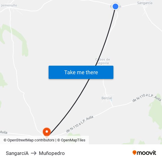 Sangarcí­A to Muñopedro map