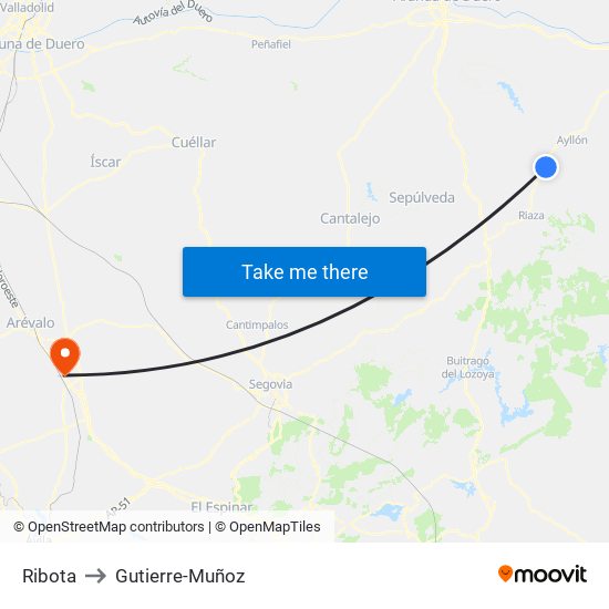 Ribota to Gutierre-Muñoz map