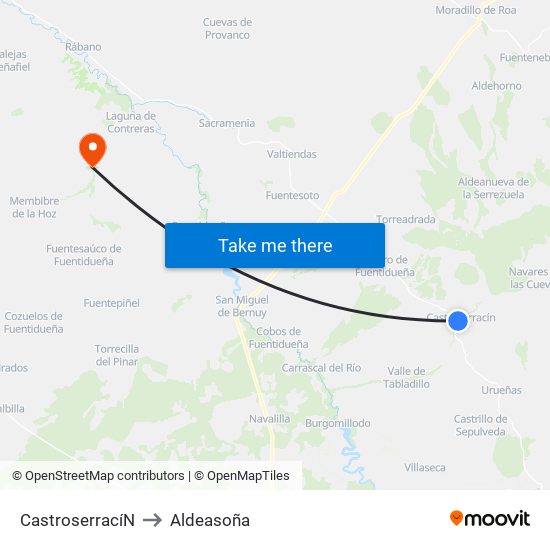Castroserrací­N to Aldeasoña map