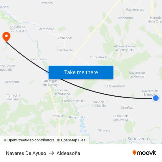 Navares De Ayuso to Aldeasoña map