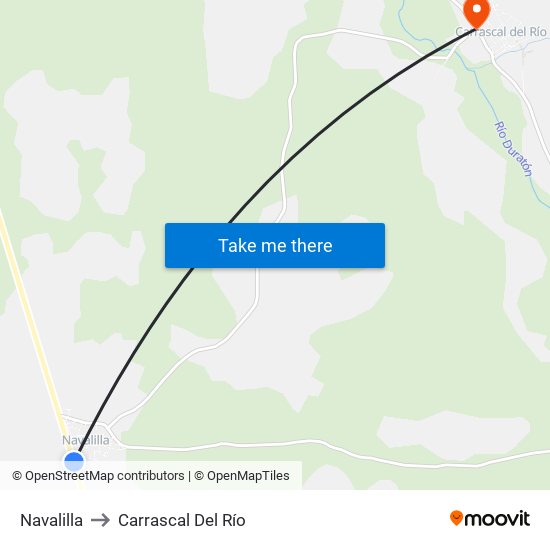 Navalilla to Carrascal Del Río map