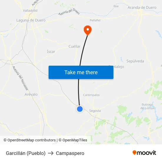 Garcillán (Pueblo) to Campaspero map