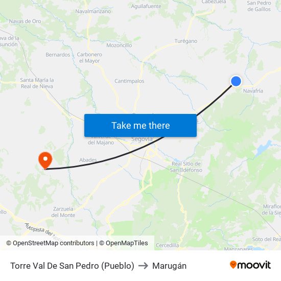 Torre Val De San Pedro (Pueblo) to Marugán map
