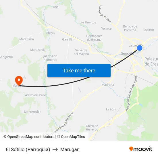 El Sotillo (Parroquia) to Marugán map