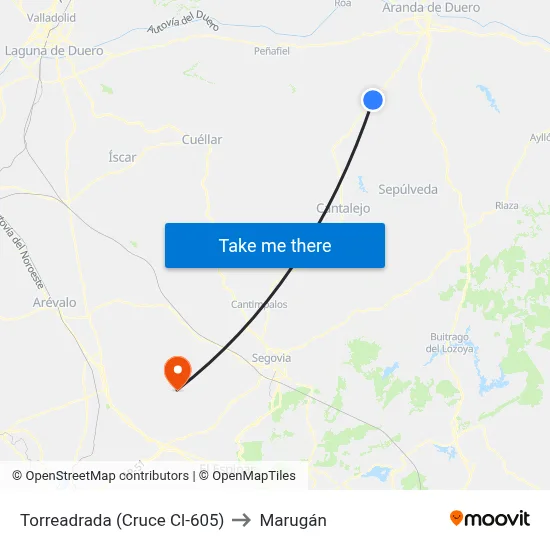 Torreadrada (Cruce Cl-605) to Marugán map