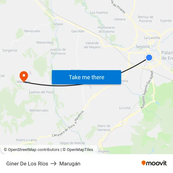 Giner De Los Ríos to Marugán map