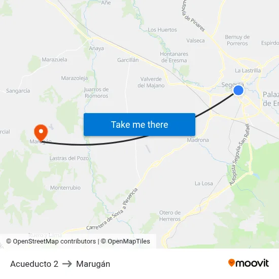 Acueducto 2 to Marugán map
