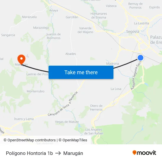 Polígono Hontoria 1b to Marugán map