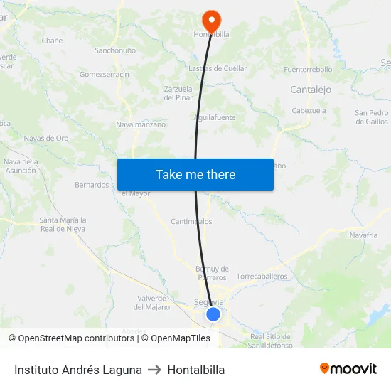 Instituto Andrés Laguna to Hontalbilla map