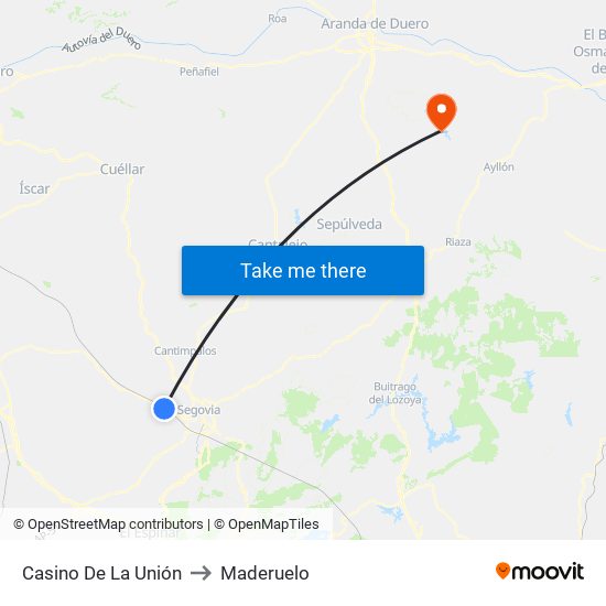 Casino De La Unión to Maderuelo map