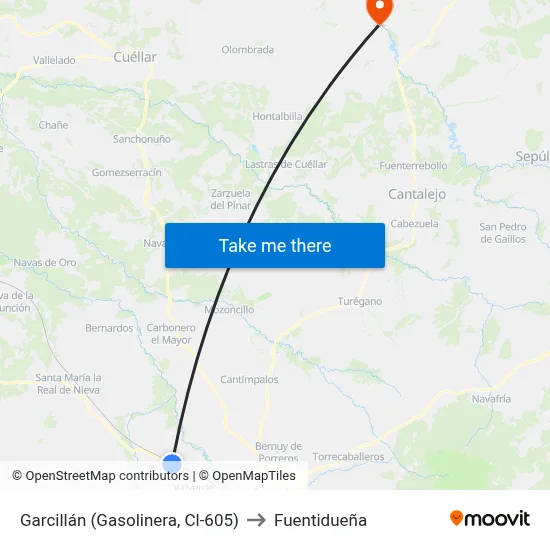 Garcillán (Gasolinera, Cl-605) to Fuentidueña map