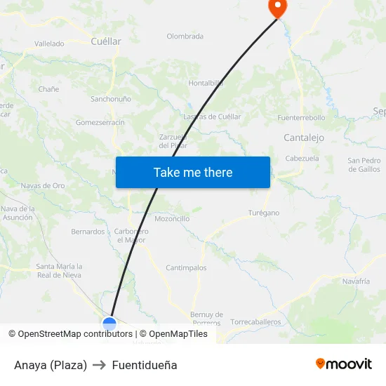 Anaya (Plaza) to Fuentidueña map